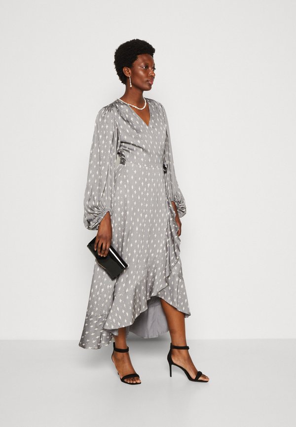 Malina PRINTED WRAP MIDI DRESS