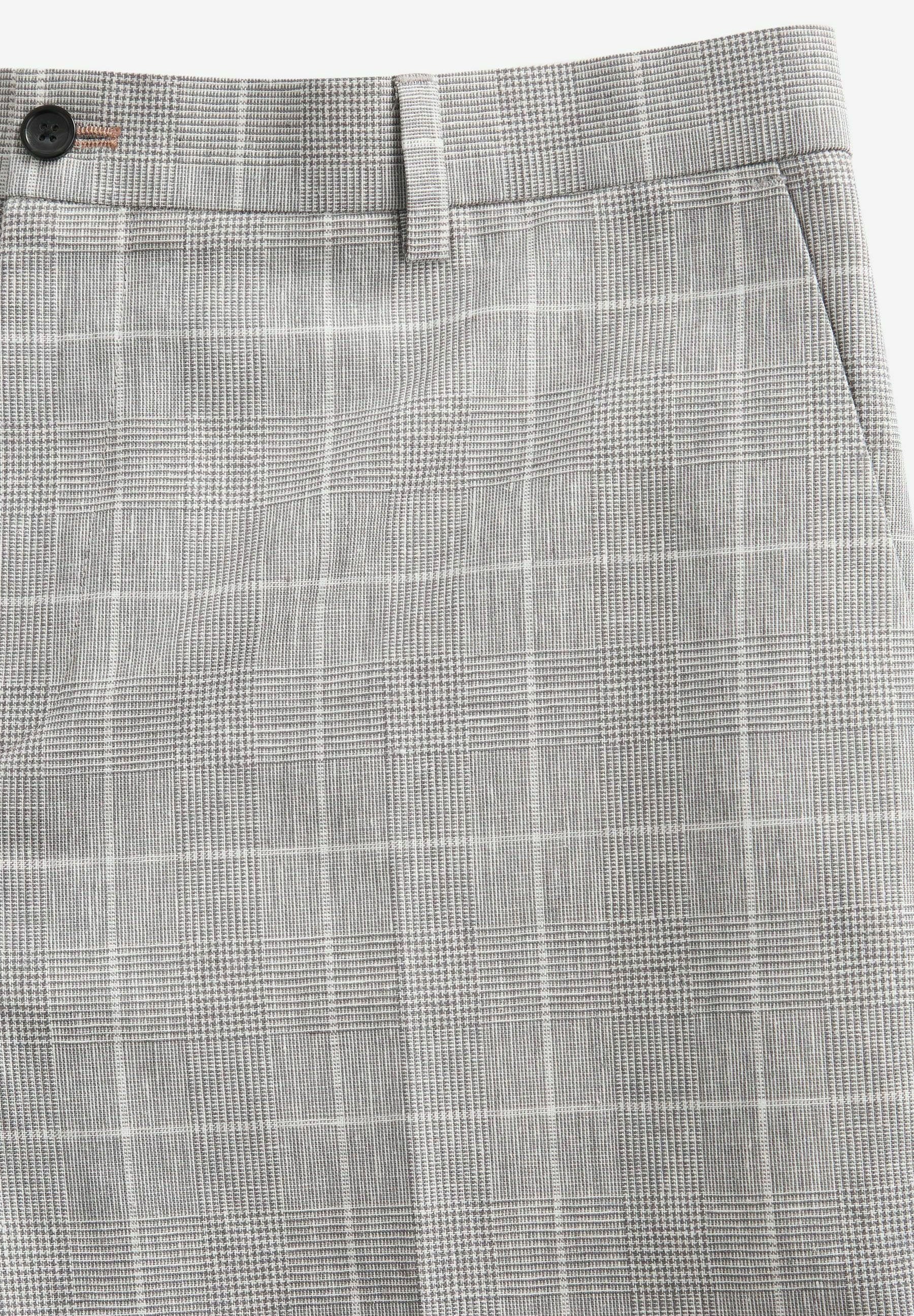 Next LINEN CHECK SUIT TROUSERS SLIM FIT