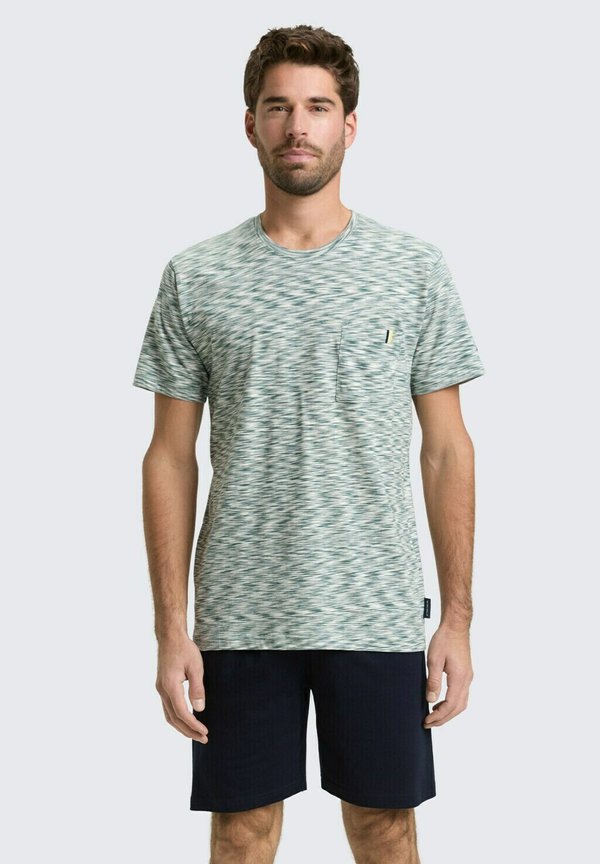 TOM TAILOR TOM TAILOR UNTERWÄSCHE PYJAMA-MIT MUSTER SET  - Pyjama bottoms - green medium multi