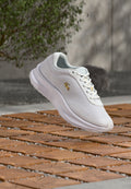 Lacoste NEO RUN - Trainers - white/gold-coloured