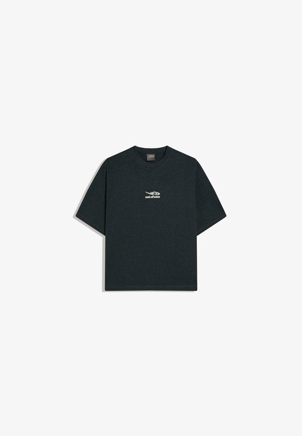 Bershka OUT OF CORE - T-SHIRT - Print T-shirt - dark grey