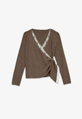 Vero Moda KNITTED TOP AWMYNTHE KNIT TOP - Cardigan - chocolate chip
