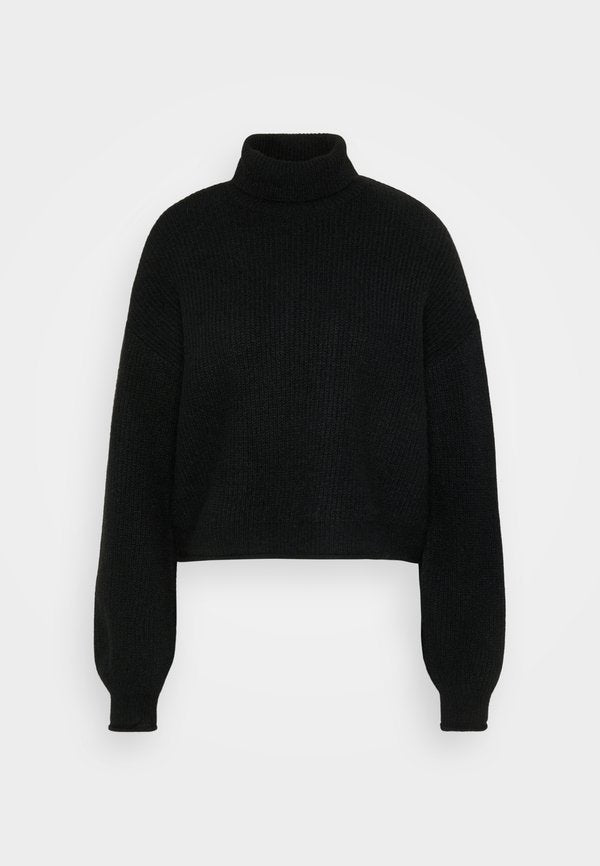 Vero Moda Tall VMYVONNE ROLLNECK ROLLEDGE  - Jumper - black