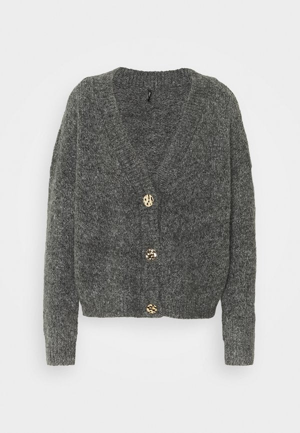 ONLY ONYZOEY CARDIGAN - Cardigan - dark grey melange