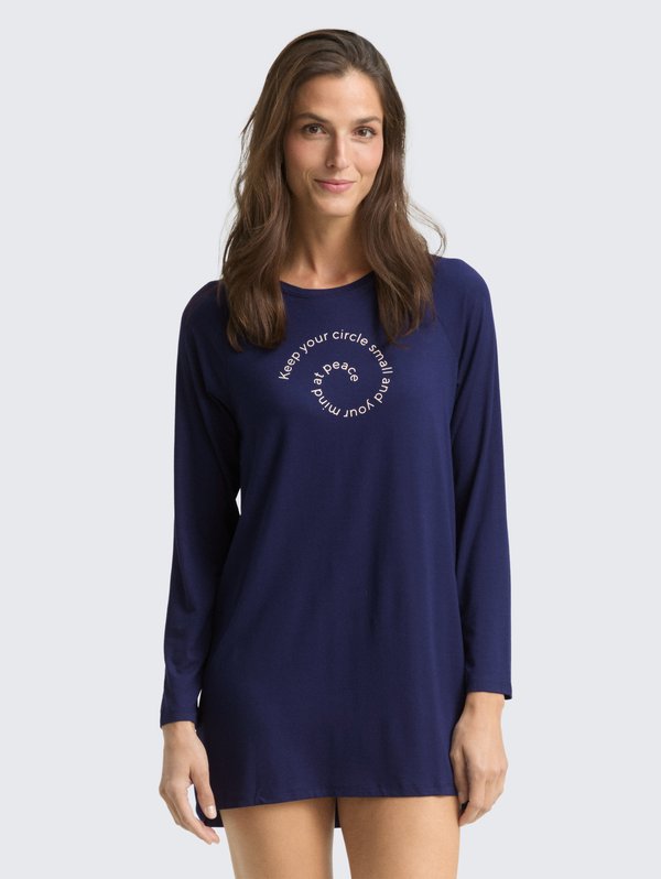 TOM TAILOR Pyjama top - blue dark solid
