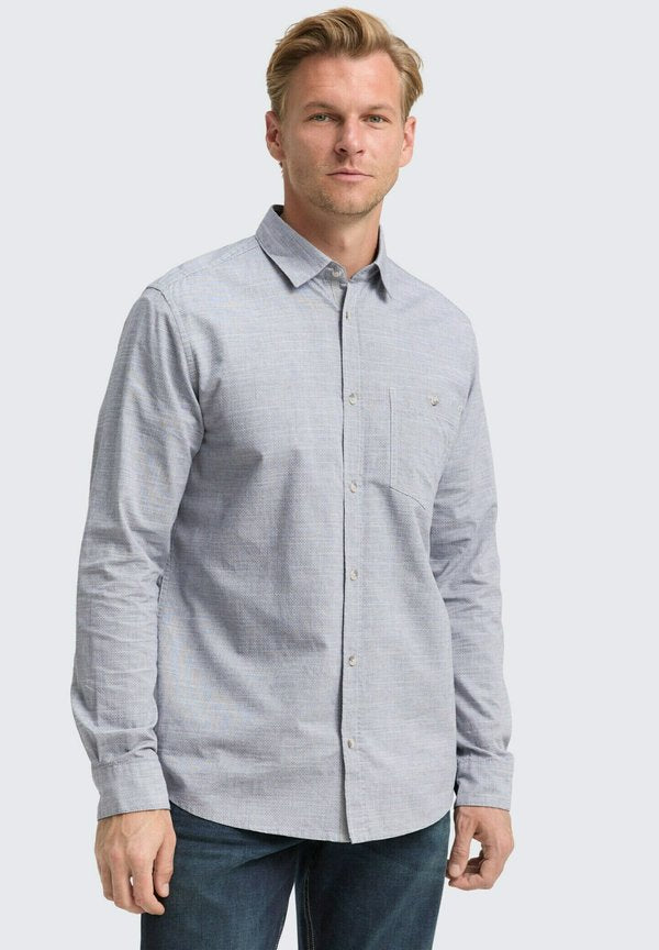 TOM TAILOR MIT BRUSTTASCHE - Shirt - navy horizontal structure