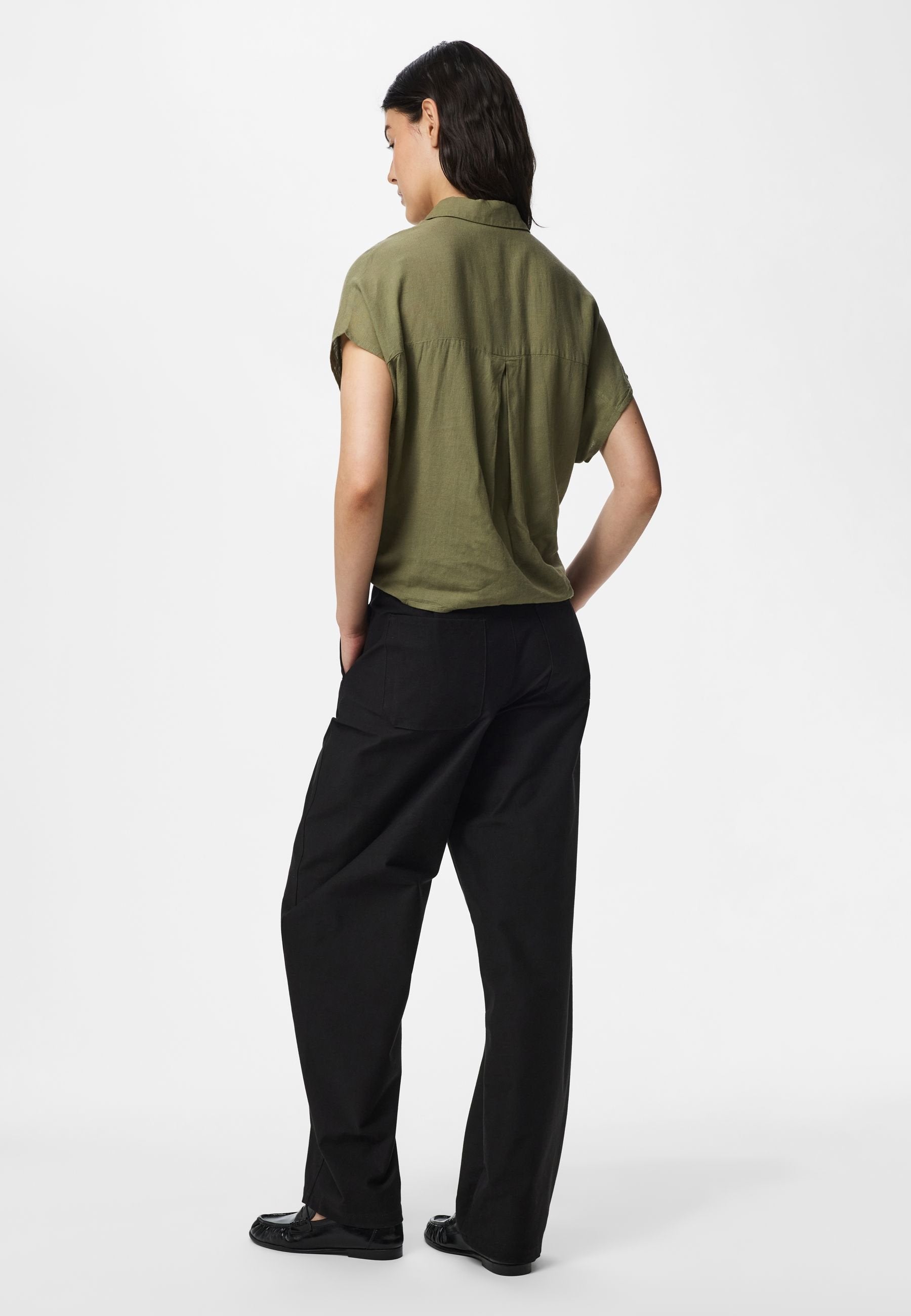 Pieces Short sleeved PCPIA LINEN BLEND