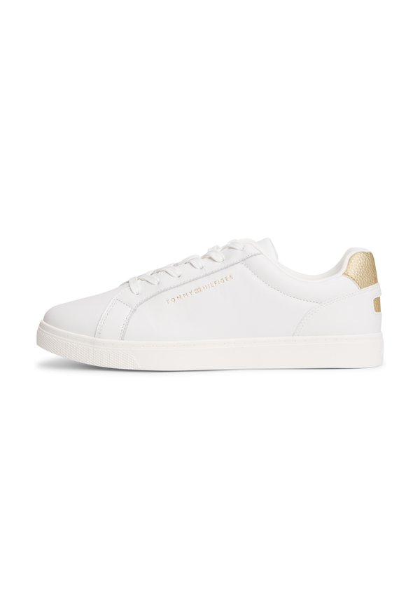 Tommy Hilfiger METALLIC HEEL LEATHER CUPSOLE TRAINERS