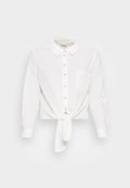 ONLY ONLLECEY LS KNOT NOOS - Button-down blouse - off white