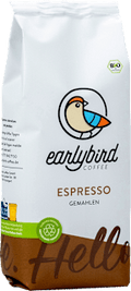 Espresso, gemahlen earlybird coffee