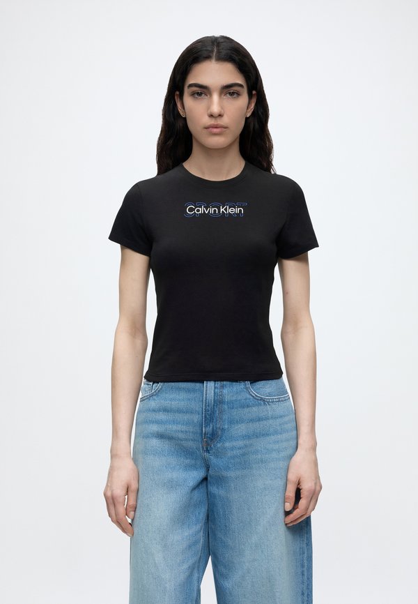 Calvin Klein COMMUTER BABY TEE - Print T-shirt - black
