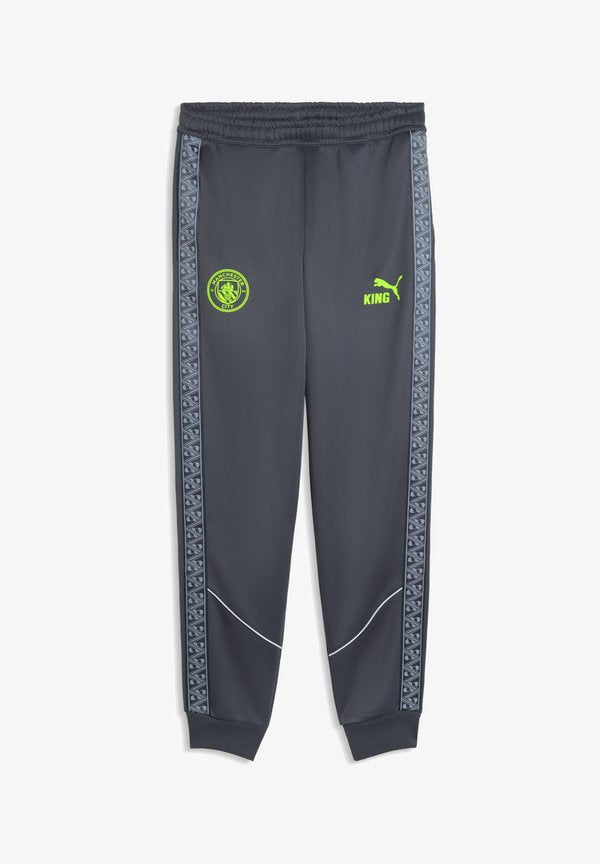 Puma MANCHESTER CITY FC KING ANTHEM PANT - Club wear - galactic gray/pro green