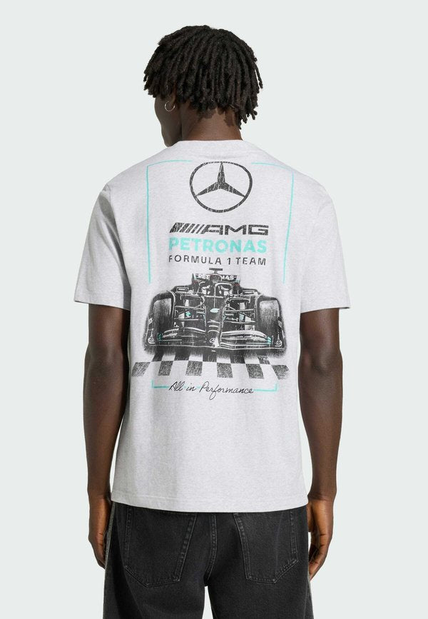 adidas Performance Print T-shirt - light grey heather