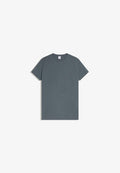 Bershka SHORT SLEEVE ROLL-UP - Basic T-shirt - dark grey