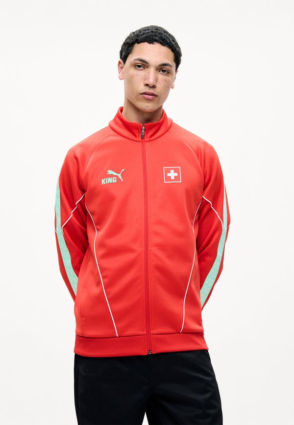 Puma SWITZERLAND SFV KING ANTHEM JACKET - National team wear - rotgruen