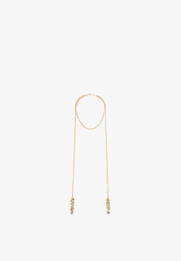 Bershka EXTRA LONG CHAIN NECKLACE - Necklace - gold-coloured