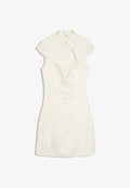 Bershka JACQUARD SATEEN - MINI DRESS - Day dress - white