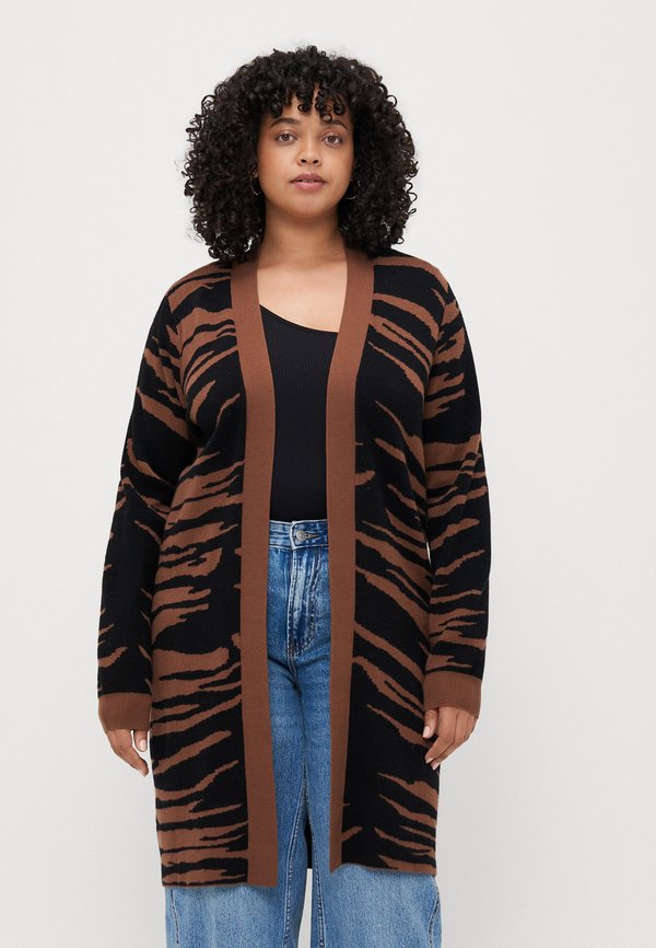 Vero Moda Curve VMCNANCY Knit - Cardigan - black/emperador