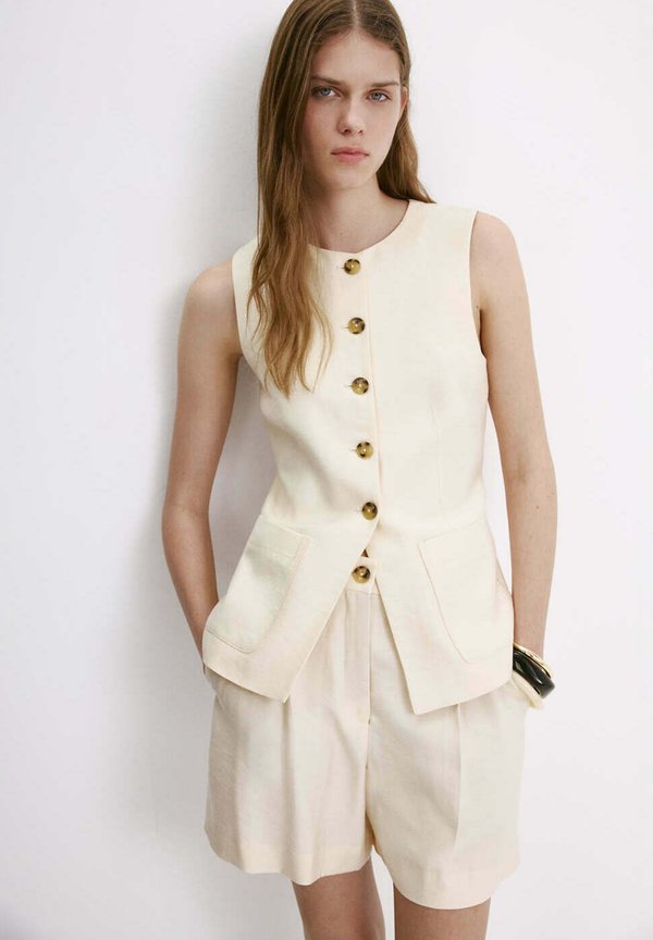 Mango ADULT - Waistcoat - off-white