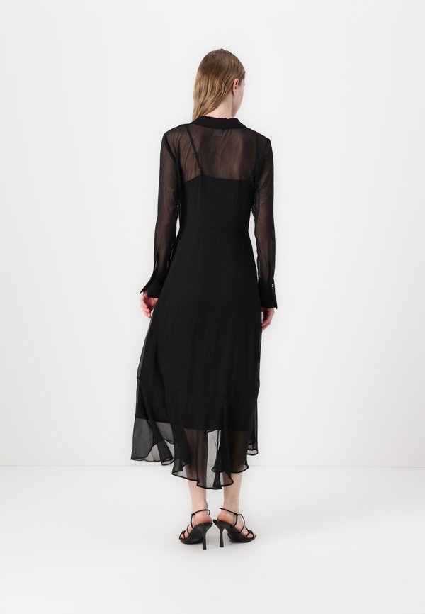 DKNY COLLAR KNOT FRONT MIDI