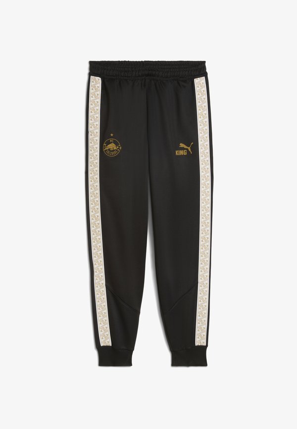 Puma Tracksuit bottoms - black-matte  gold