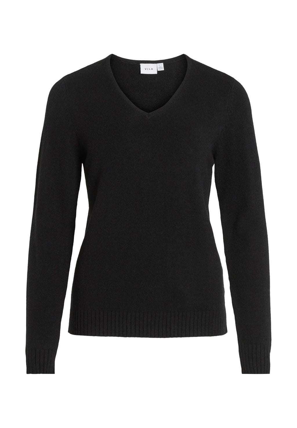VILA VIRIL V-NECK L/S KNIT TOP - NOOS