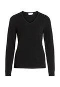 VILA VIRIL V-NECK L/S KNIT TOP - NOOS
