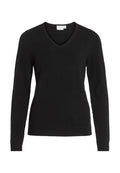 VILA VIRIL V-NECK L/S KNIT TOP - NOOS