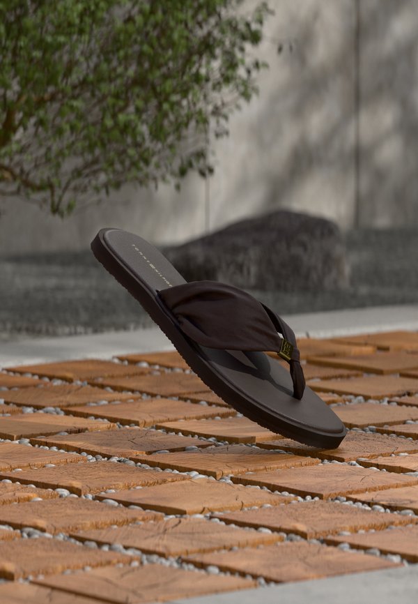 Tommy Hilfiger TH SCANDI SOFT SUMMER SANDAL - T-bar sandals - fondant brown