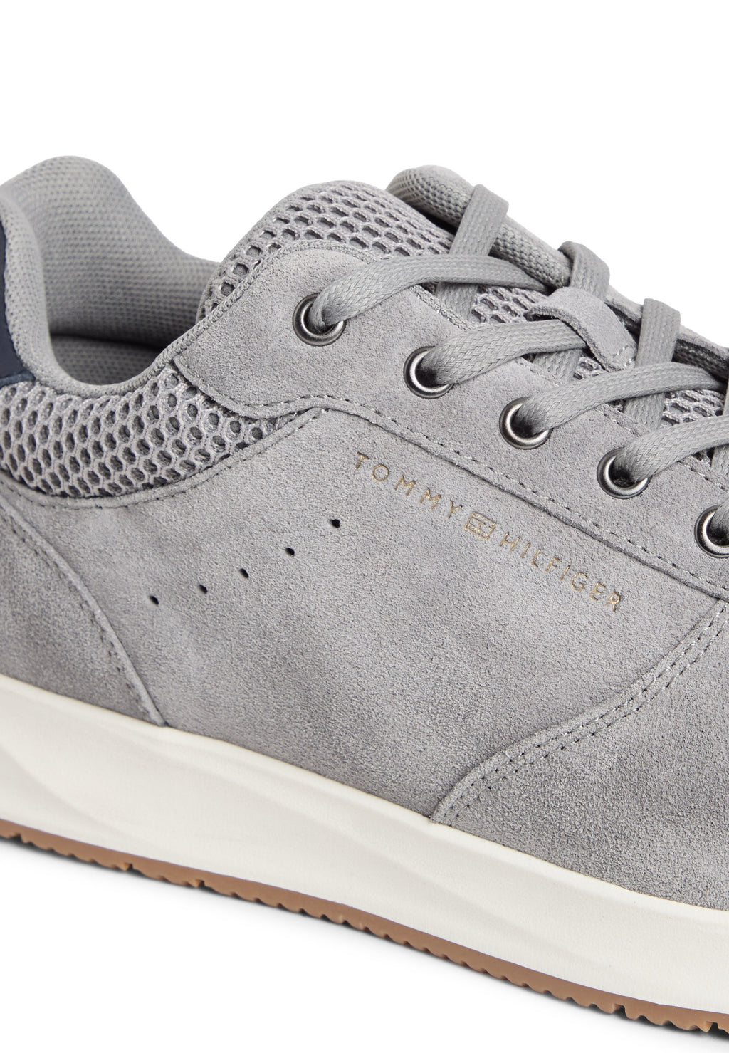 Tommy Hilfiger SUEDE MIXED TEXTURE FINE CLEAT TRAINERS