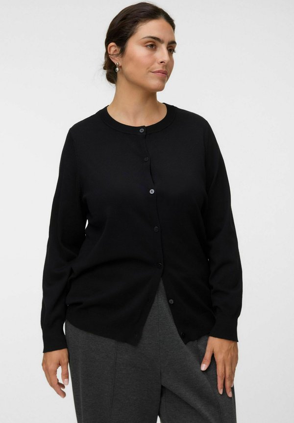 Vero Moda Curve CARDIGAN VMCSILJE KNIT CARDIGAN - Cardigan - black