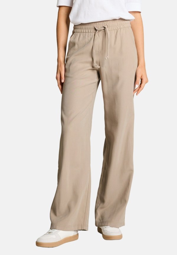 TOM TAILOR LOOSE WIDE FIT HOSE - Trousers - soft taupe grey