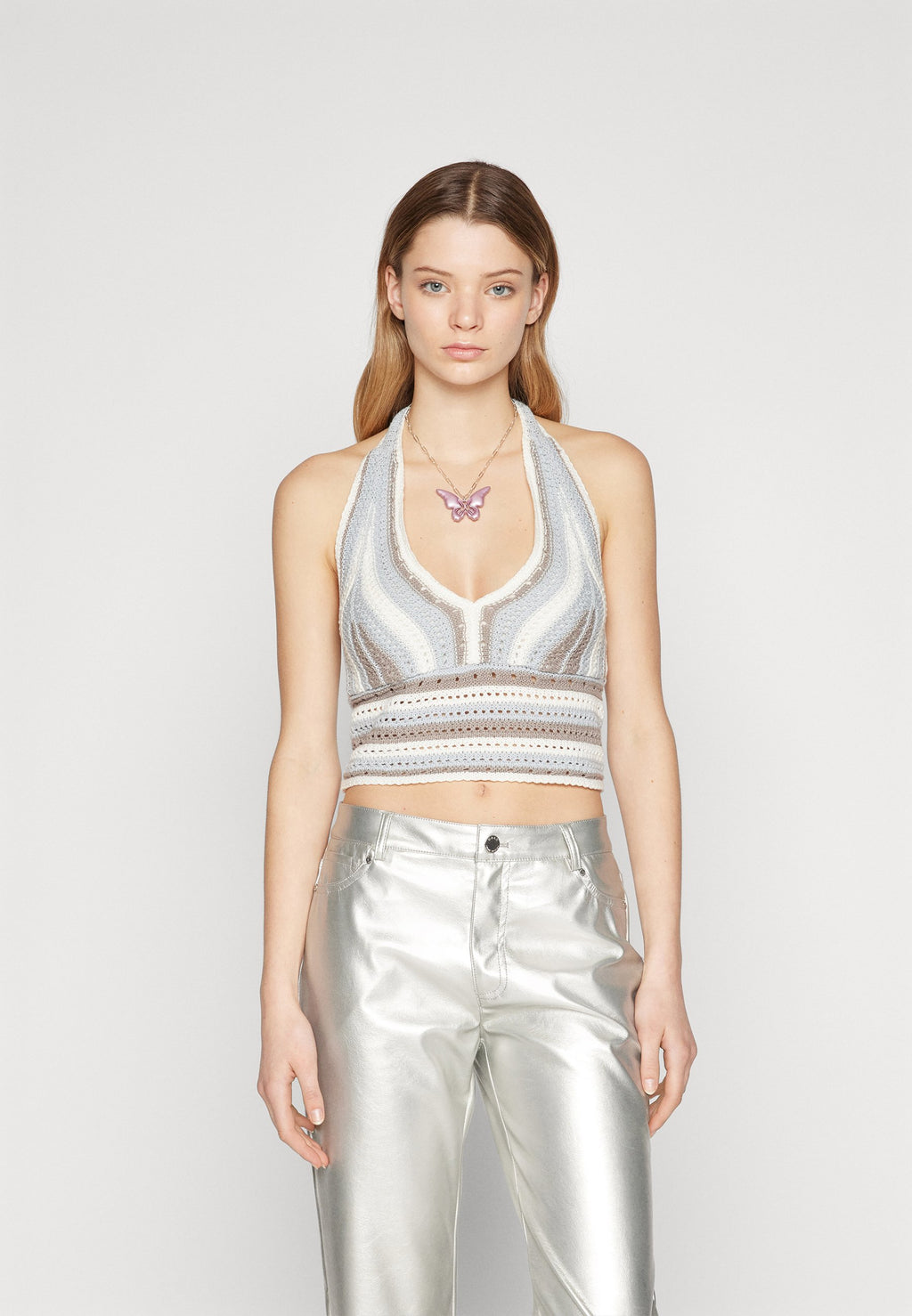 Hollister Co. BARE HALTER STRIPE