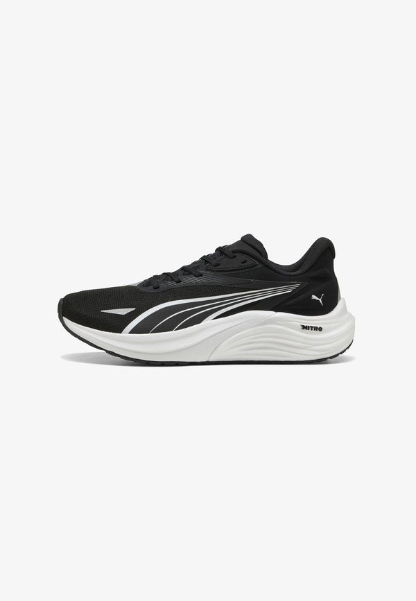 Puma ELECTRIFY NITRO 4 - Road running shoes - black white