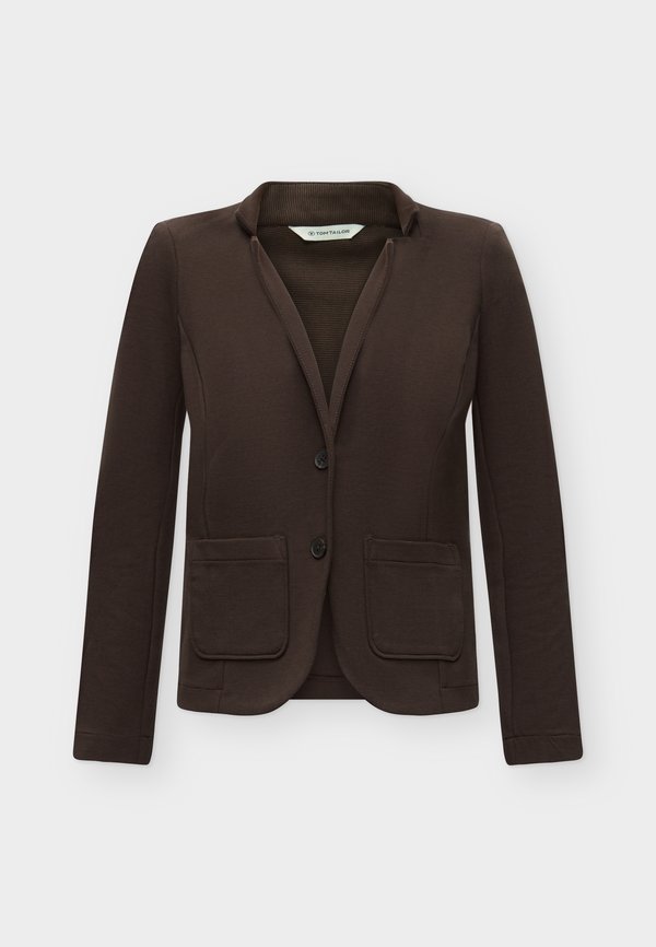 TOM TAILOR OTTOMAN STRUCTURE - Blazer - java dark brown