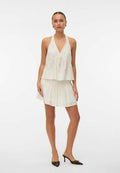 Vero Moda VMHAY High waist Short - A-line skirt - snow white