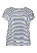 Vero Moda Curve VMAYA  - Print T-shirt - china blue/pristine