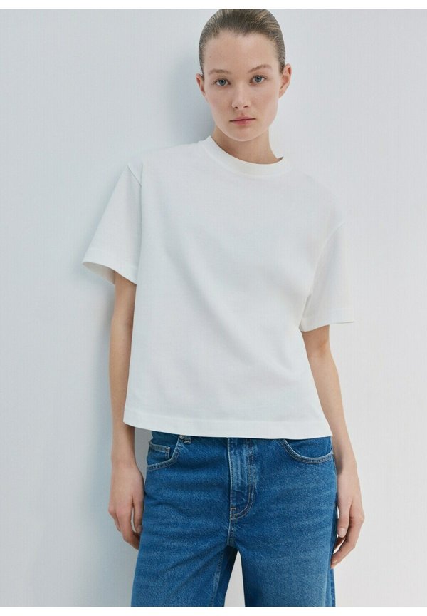 Mango Basic T-shirt - white