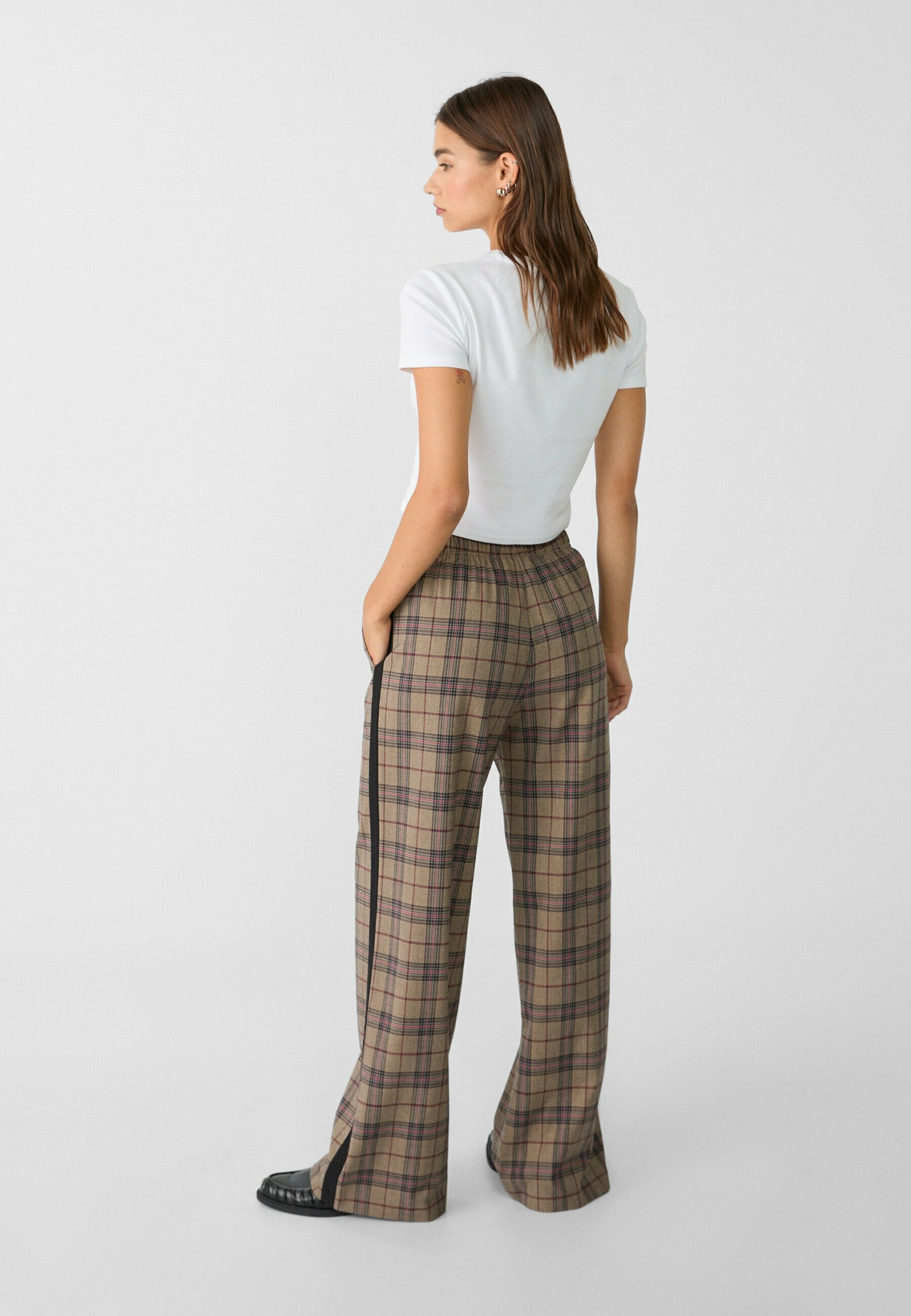Stradivarius CHECK  WITH SIDE STRIPE
