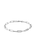 MICHAEL KORS WOMEN'S STERLING SILVER PAPERCLIP CHAIN BRACELET, MKC174400040 Media 1