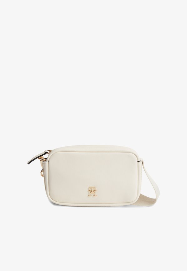 Tommy Hilfiger LOGOTAPE CAMERA - Cross body bag - soft cream