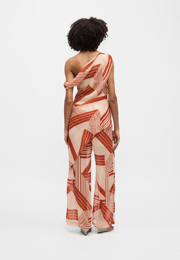 Topshop SHEER STRIPE OFF SHOULDER