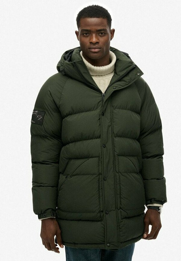 Superdry & Co XPD LONGLINE BAFFLE - Parka - surplus goods olive green
