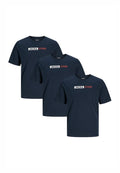 Jack & Jones 3ER PACK CORP - Print T-shirt - navy blazer