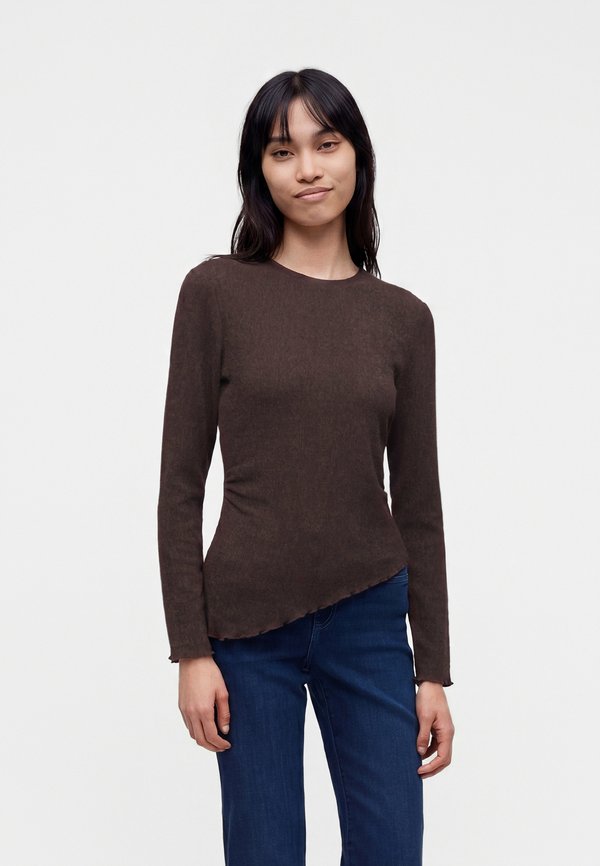 ONLY ONLSOFIE O NECK  - Long sleeved top - chocolate torte
