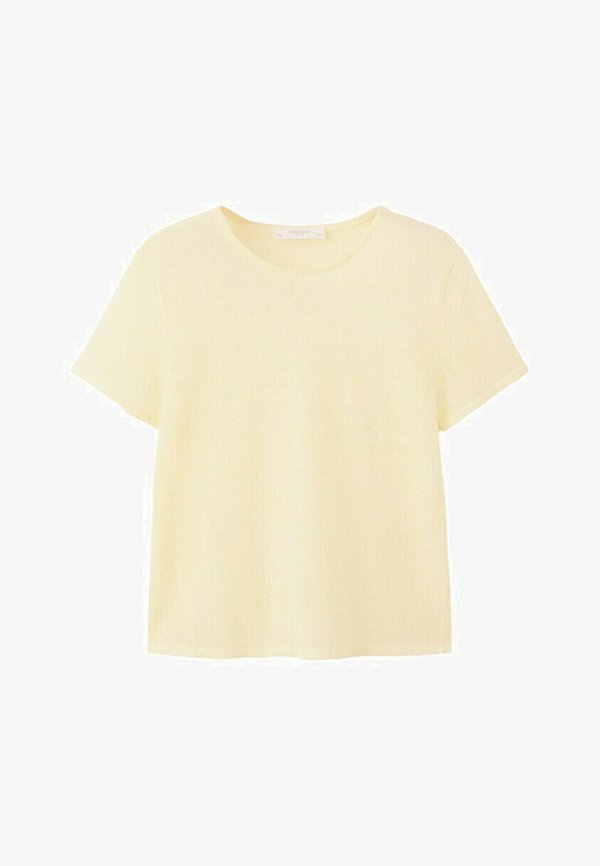 Mango Basic T-shirt - light yellow