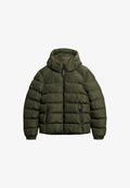 Superdry & Co HOODED SPORTS PUFFER  - Winter jacket - army khaki