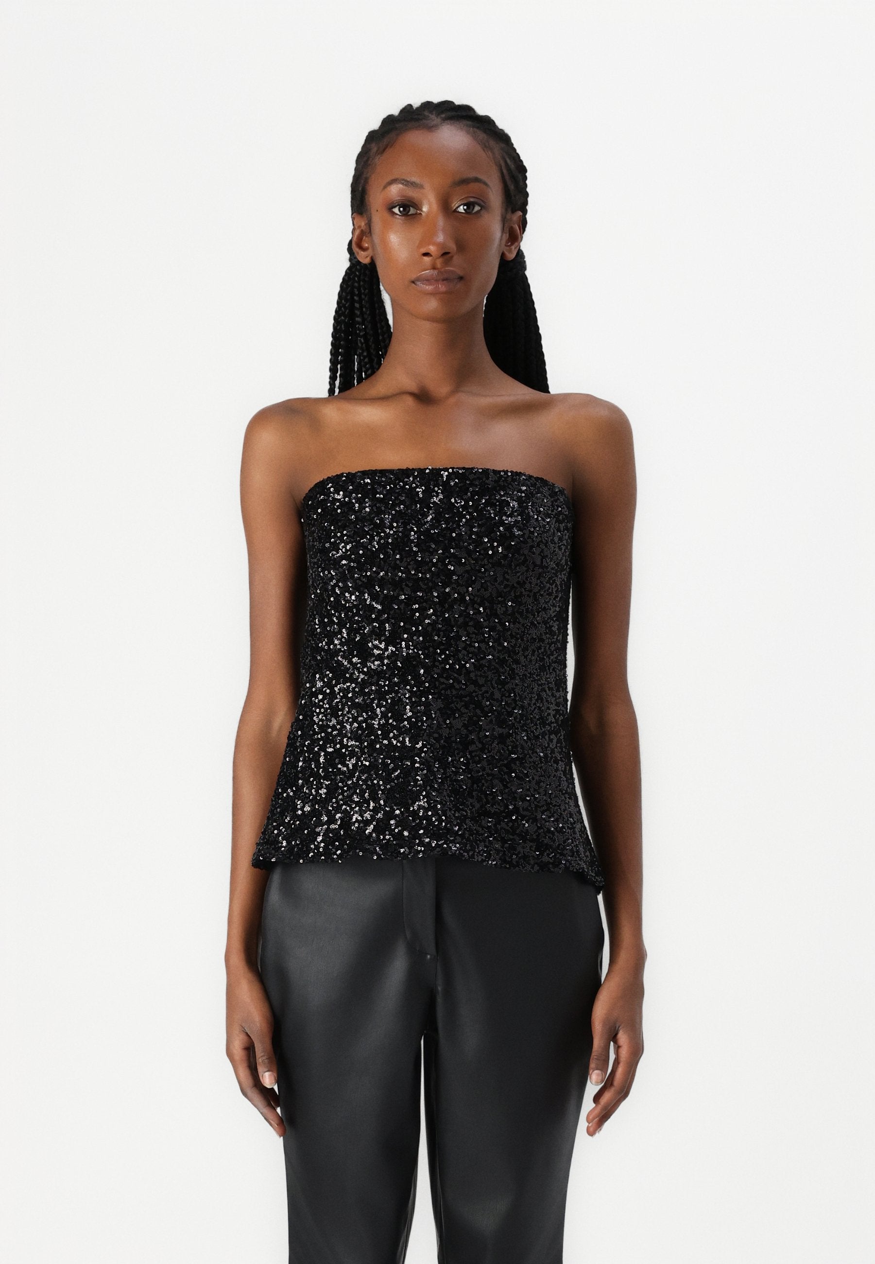 Abercrombie & Fitch Long-Length Sequin Tube Top