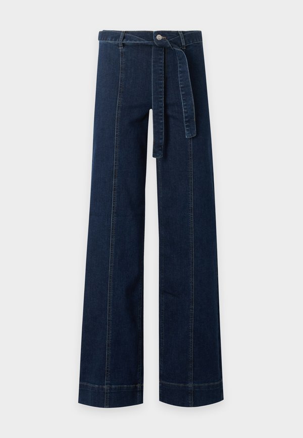 ONLY ONLMADISON BELT - Wide Leg - dark blue denim