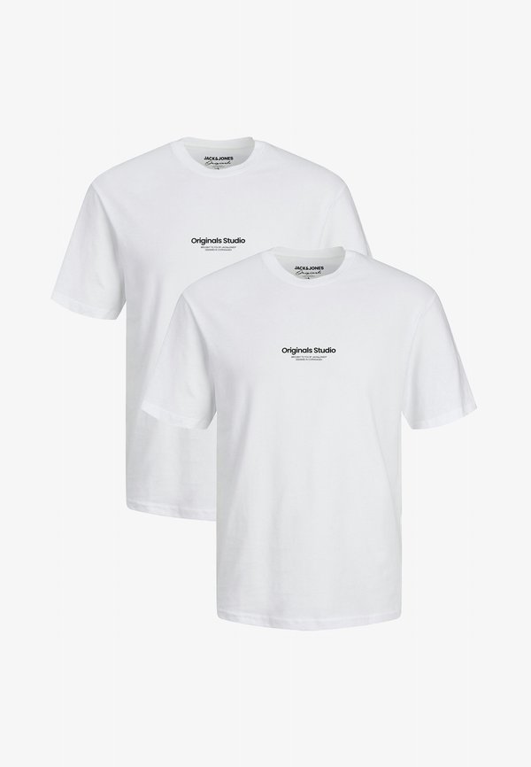 Jack & Jones 2 PACK - Print T-shirt - weiß